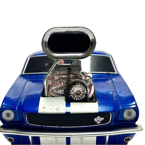 Vintage 2000 1966 Ford Mustang GT 350 Muscle Machines 1:18 Blue / White Stripes - Picture 8 of 12